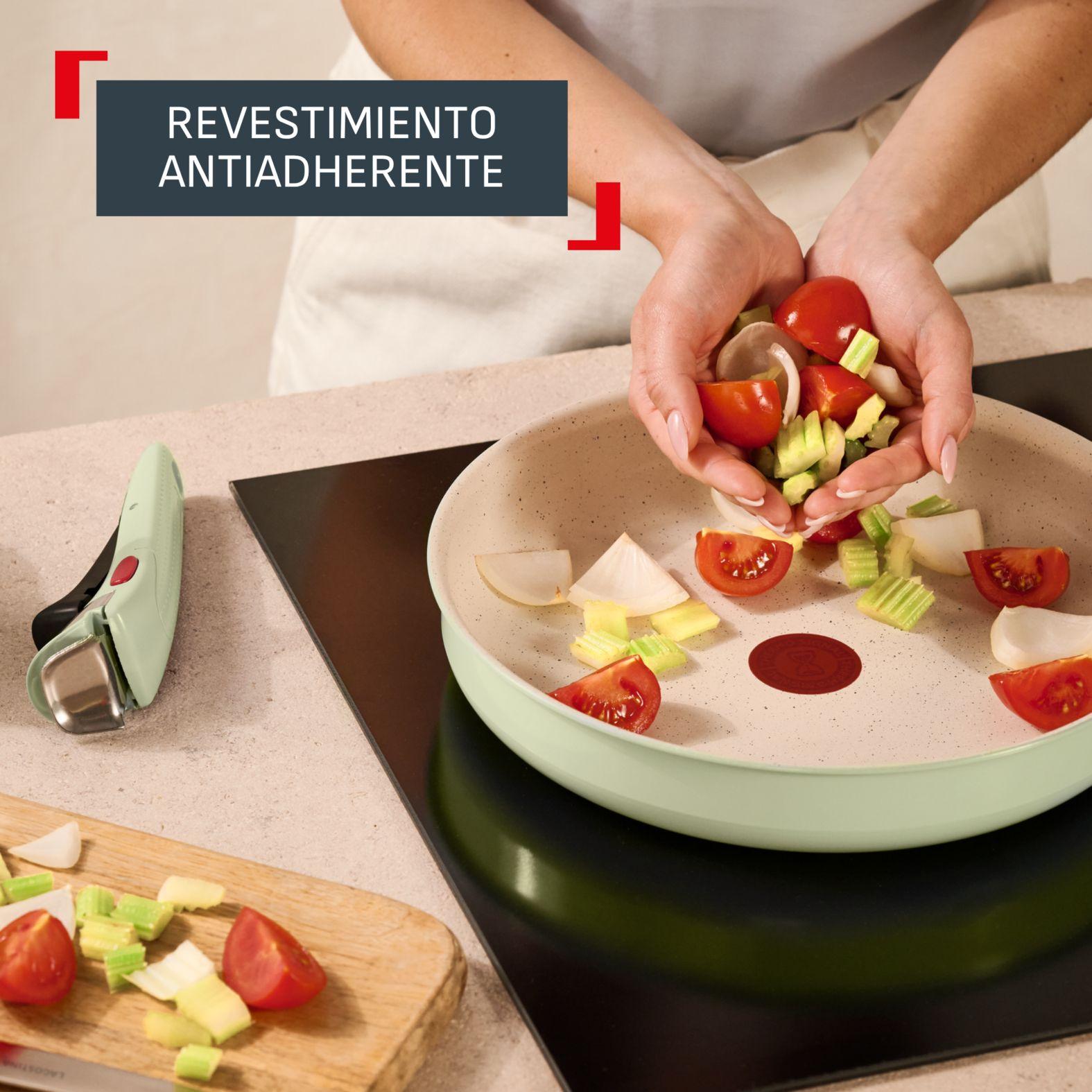 Bateria De Cocina Antiadherente Ingenio Serenity 11 Piezas Mango Removible Eucalipto Tefal-4