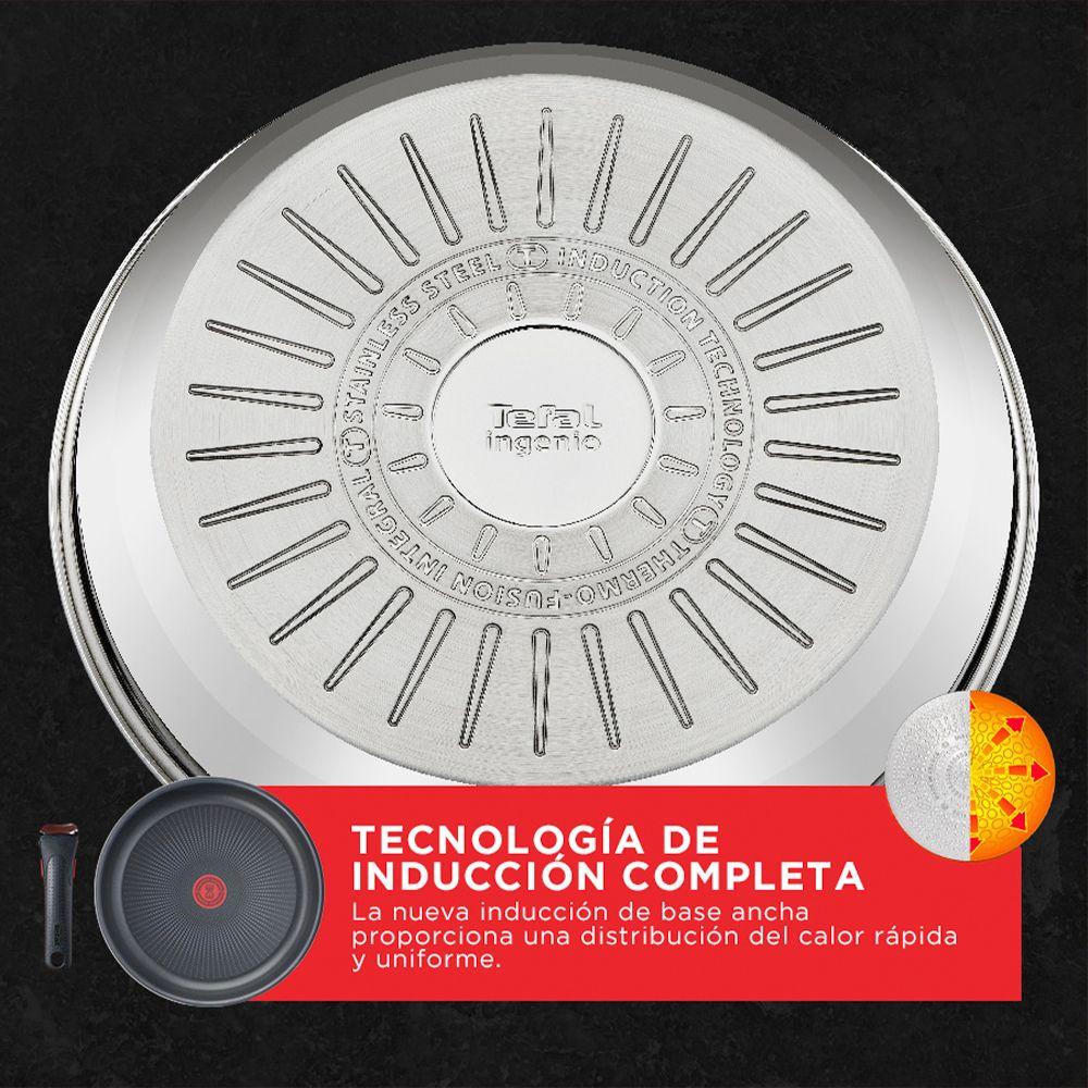 Bateria de cocina Acero inoxidable Ingenio 6 Piezas con mango-5