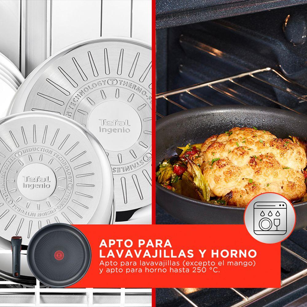 Bateria de cocina Acero inoxidable Ingenio 6 Piezas con mango-6