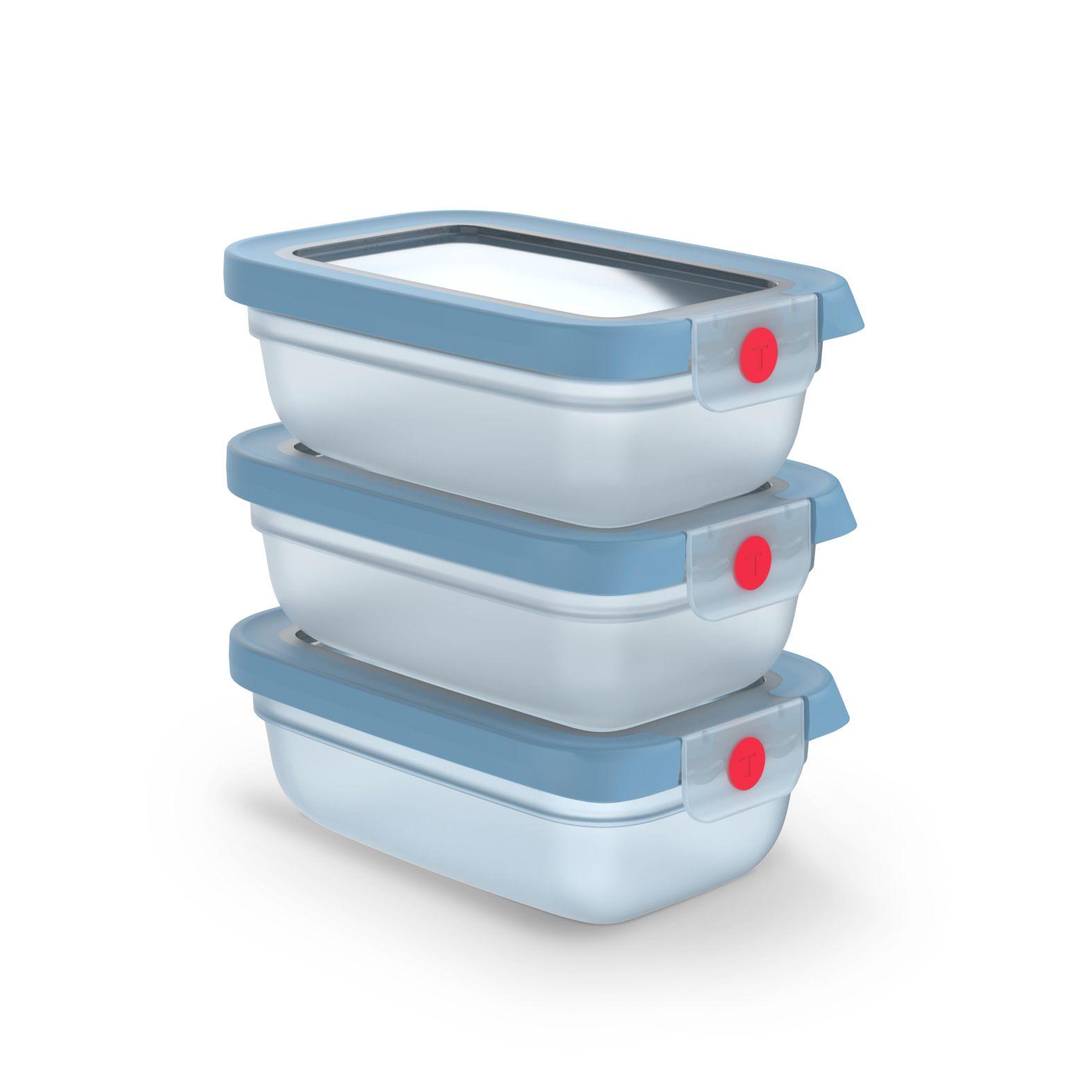 Contenedor hermetico de alimentos ONECLICK SET Azul 3 Piezas 0.5L Tefal-0