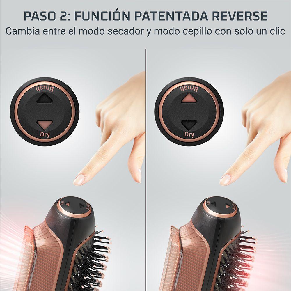 Secador de pelo y Cepillo de aire caliente 2 en 1 Reverso Negro Rowenta-3