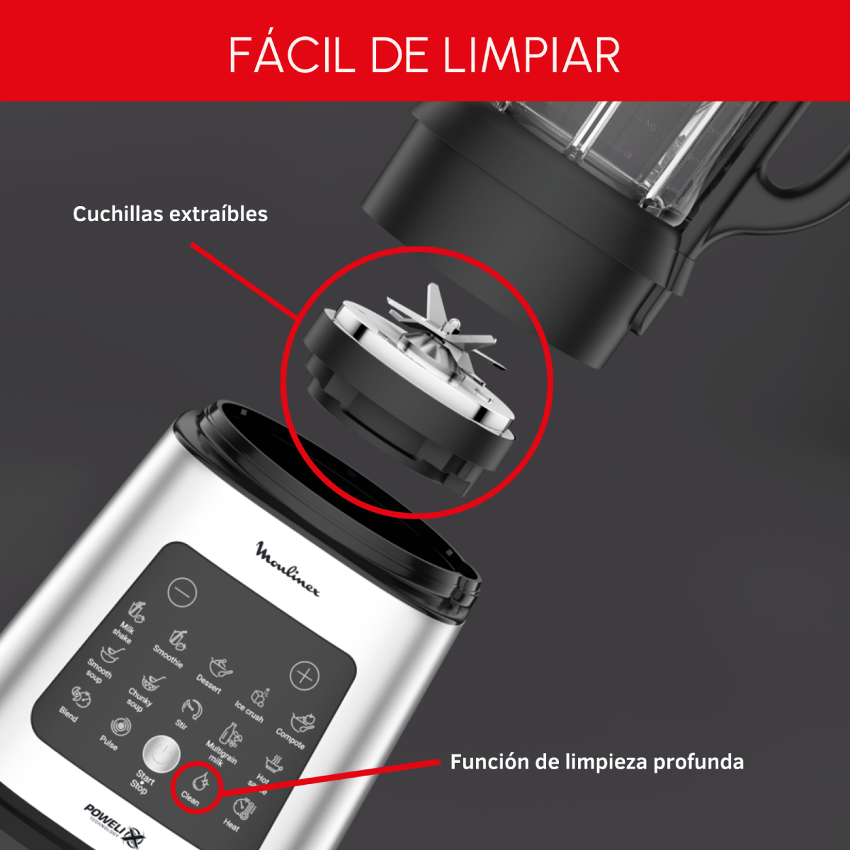 Licuadora Perfectmix Cook 1400 W Moulinex-3