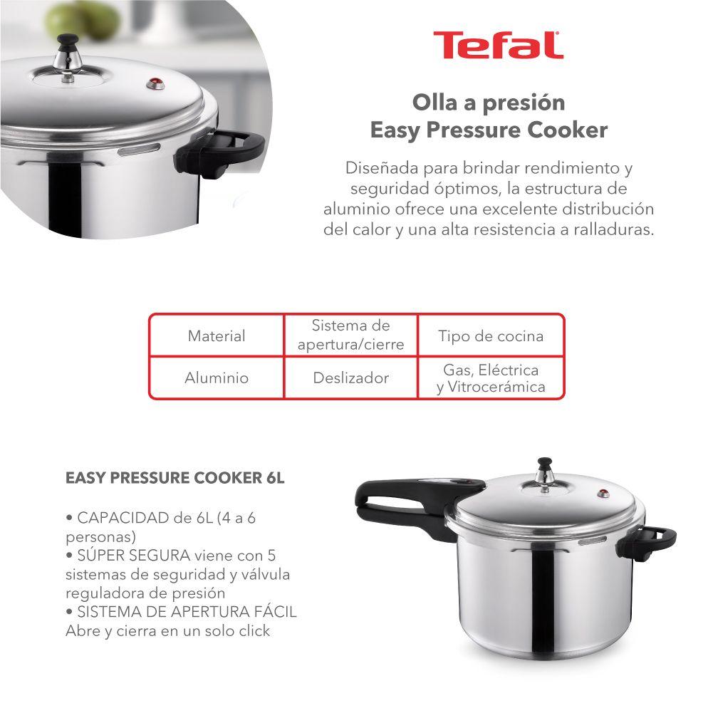 Olla a Presión Aluminio 6 L Tefal -4