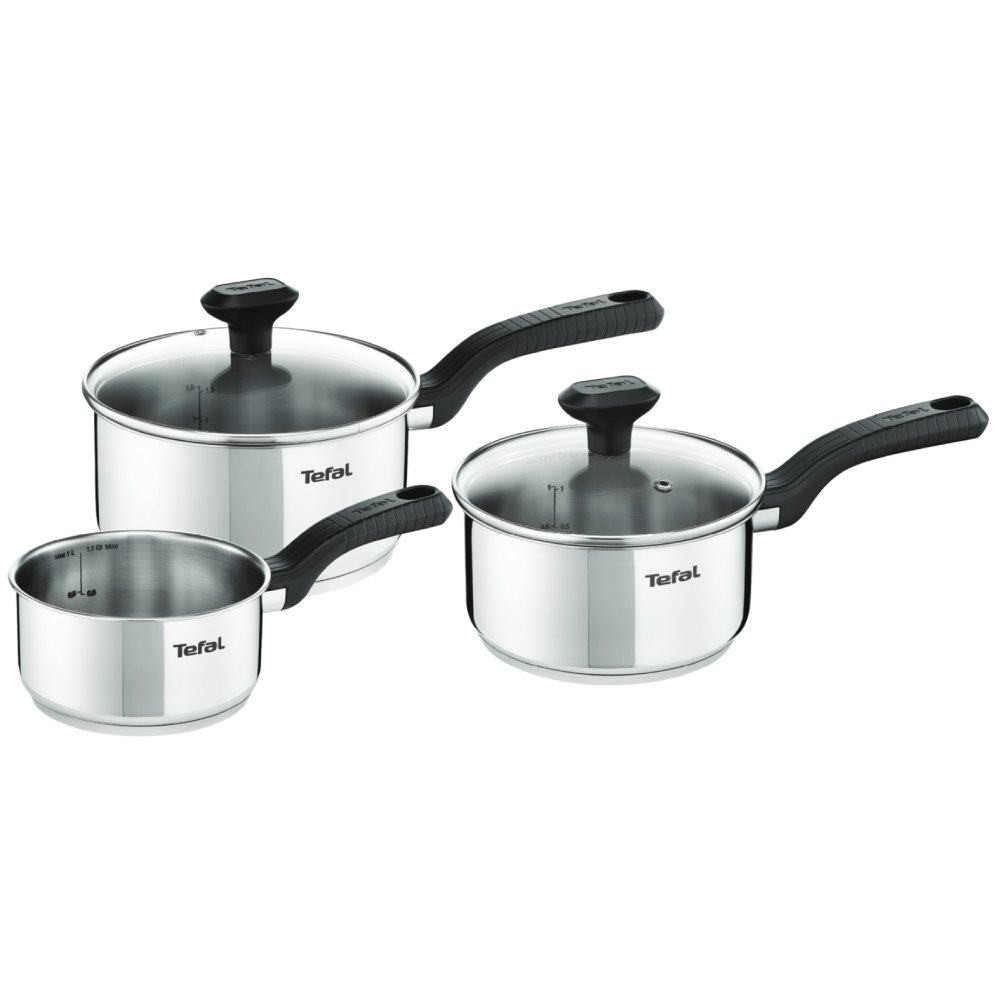 Set de Ollas Acero Inoxidable 5 Piezas Comfort Max Tefal-0