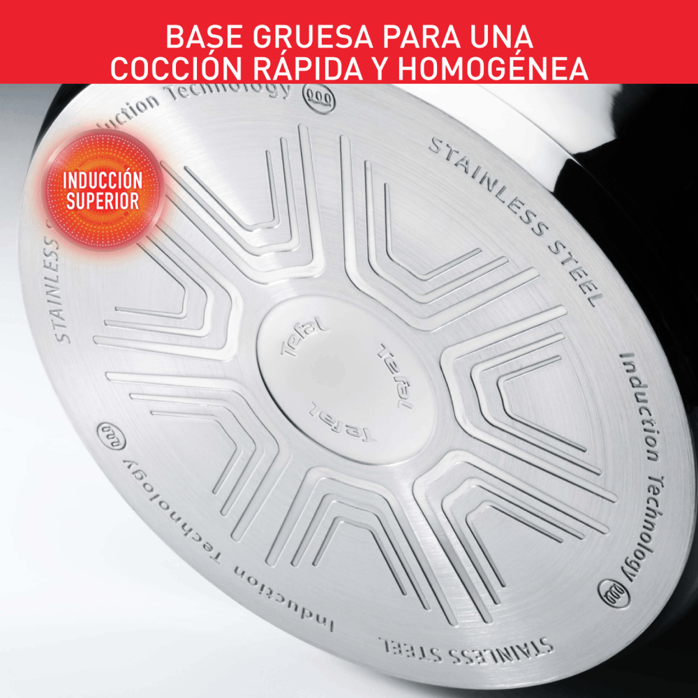 Set de Ollas Acero Inoxidable 5 Piezas Comfort Max Tefal-2