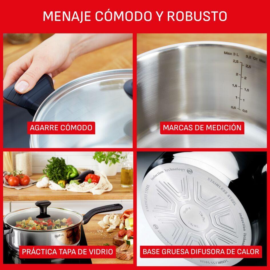 Set de Ollas Acero Inoxidable 5 Piezas Comfort Max Tefal-3