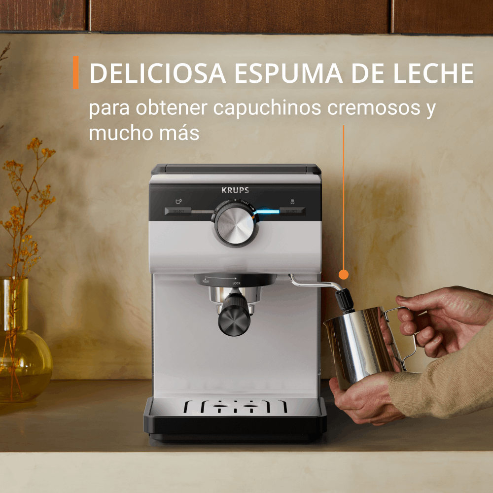 Cafetera Espresso Authentic Gris Krups-2