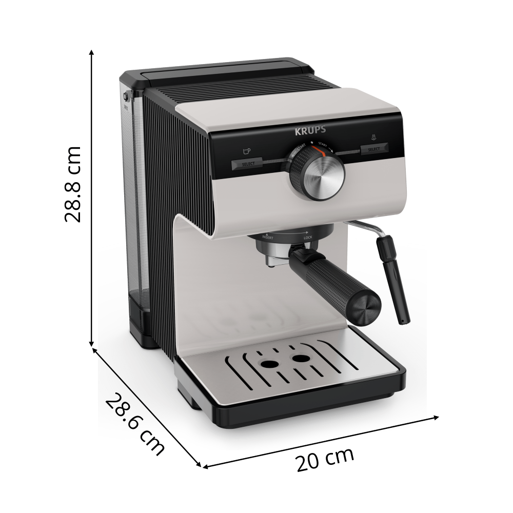 Cafetera Espresso Authentic Gris Krups-5