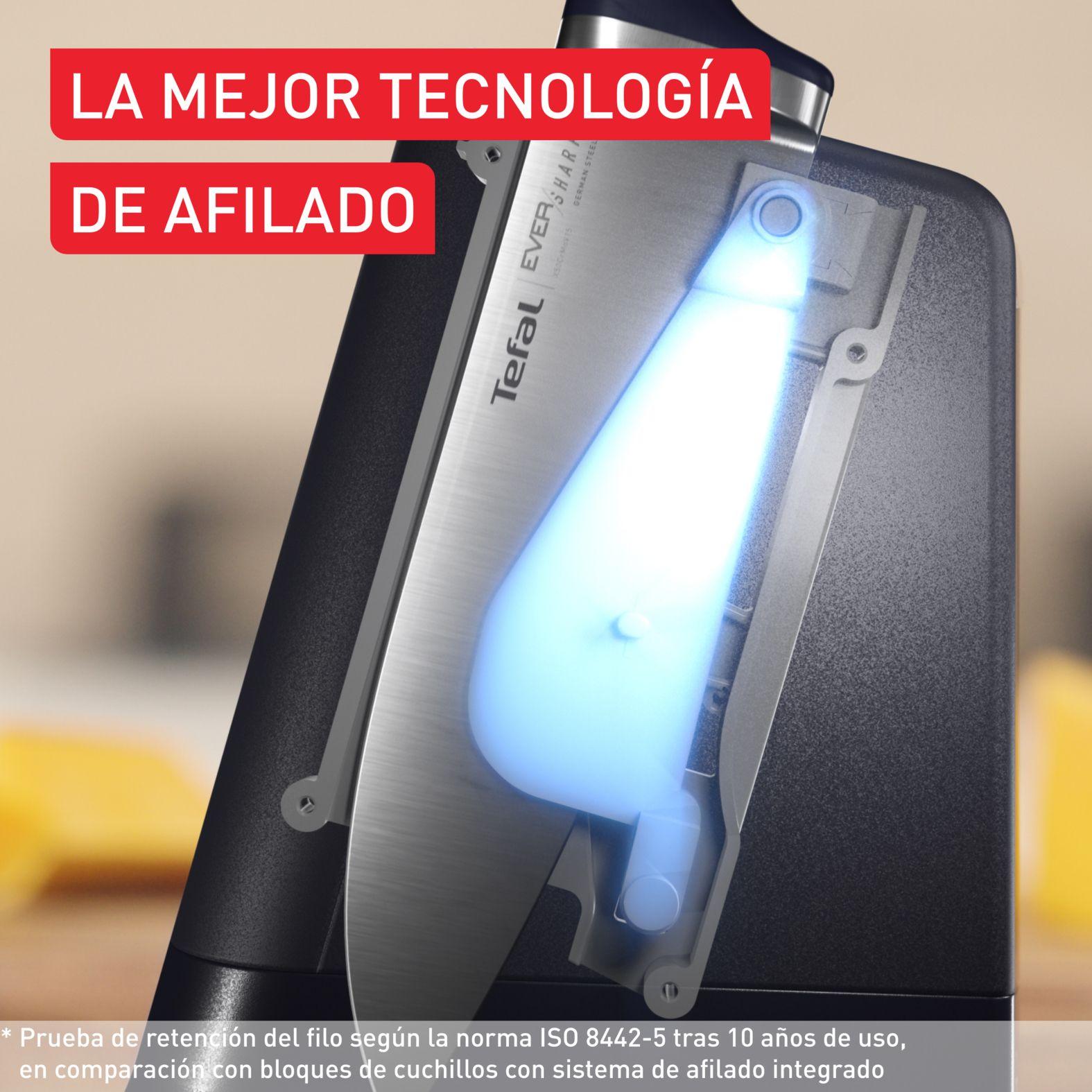 Cuchillo de chef Eversharp Pro Con Afilador + Taco Tefal-1