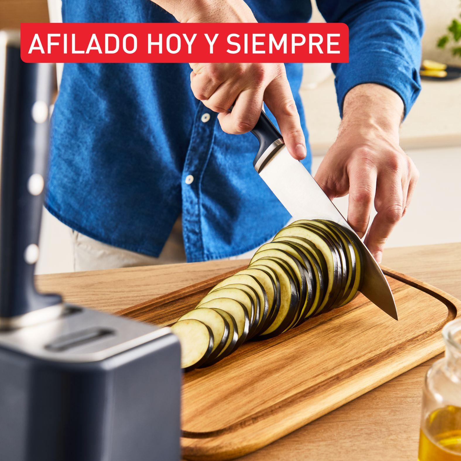 Cuchillo de chef Eversharp Pro Con Afilador + Taco Tefal-2
