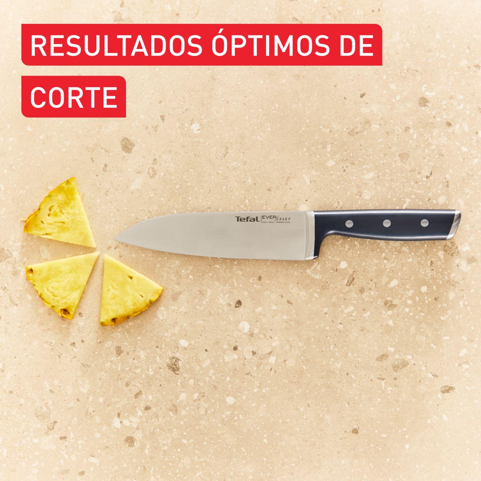Cuchillo de chef Eversharp Pro Con Afilador + Taco Tefal-4
