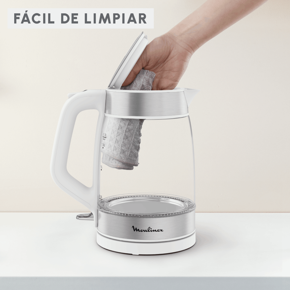Hervidor de vidrio Snow White 1.7L Moulinex-2