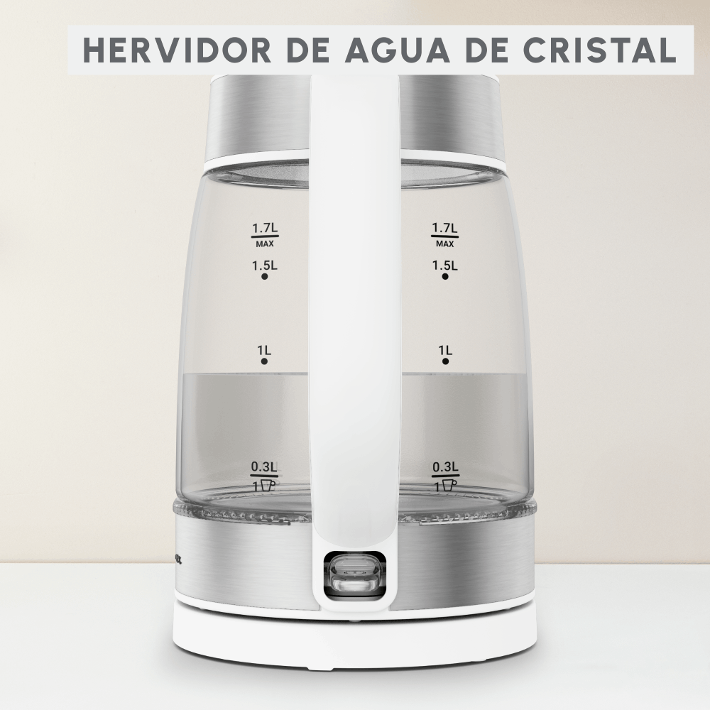 Hervidor de vidrio Snow White 1.7L Moulinex-5