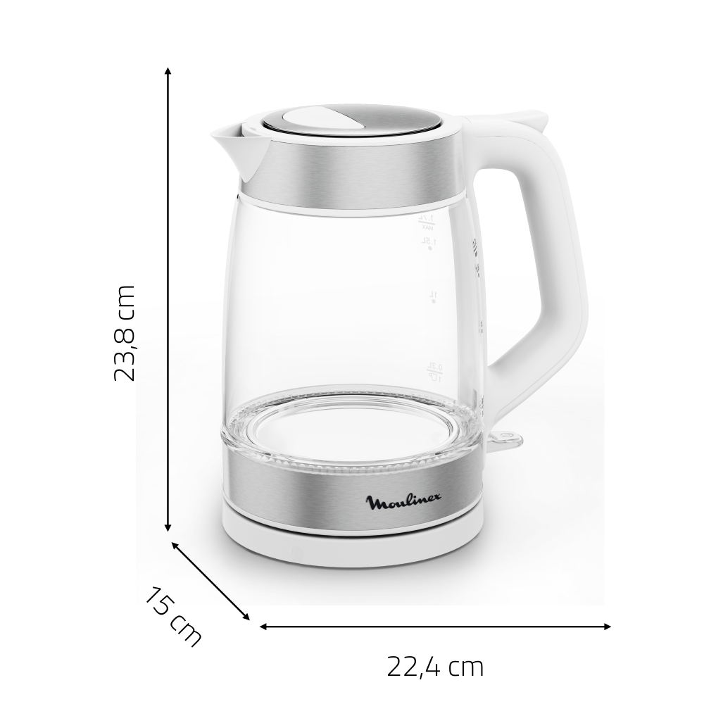 Hervidor de vidrio Snow White 1.7L Moulinex-6
