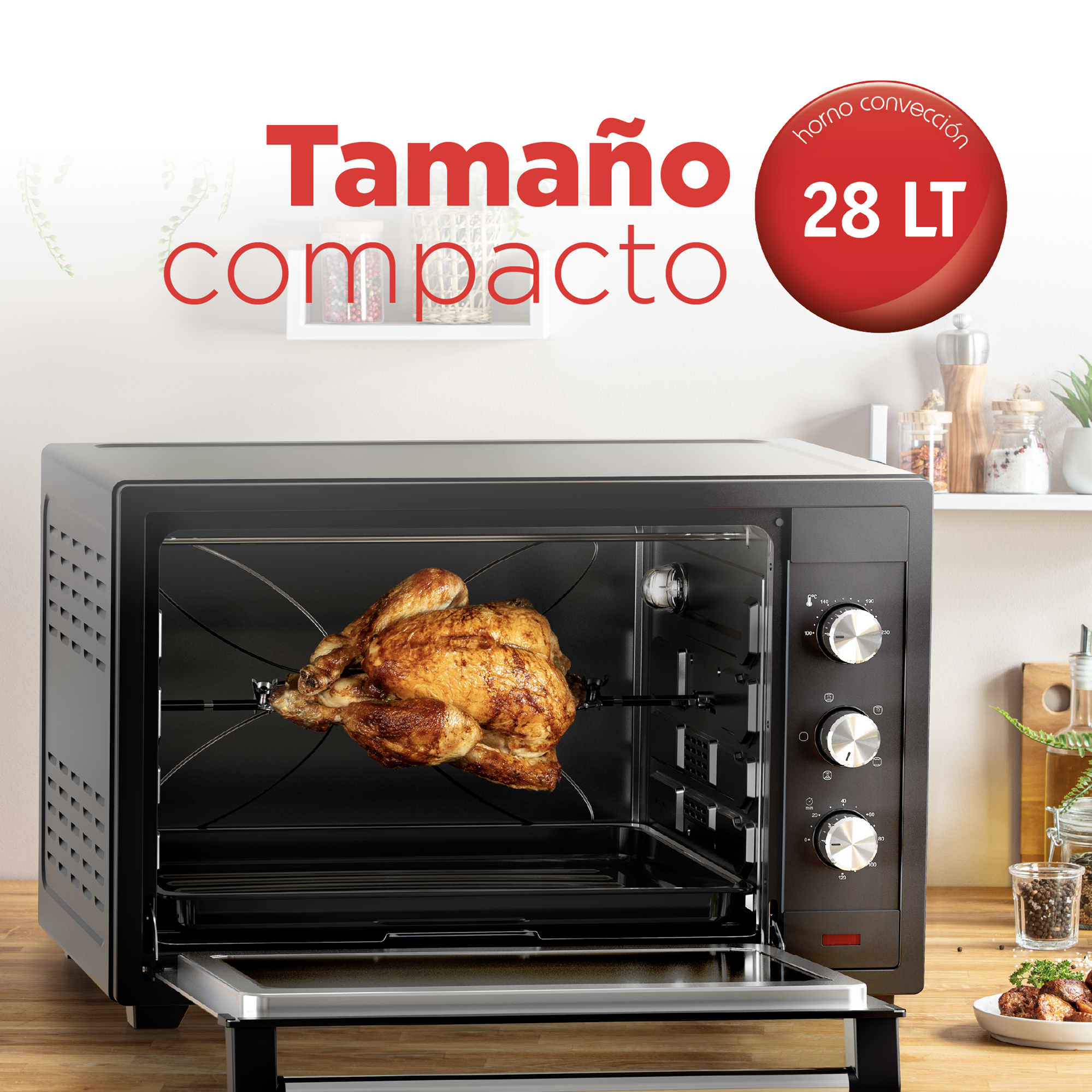 Horno Electrico Moulinex 28L 1600W-4