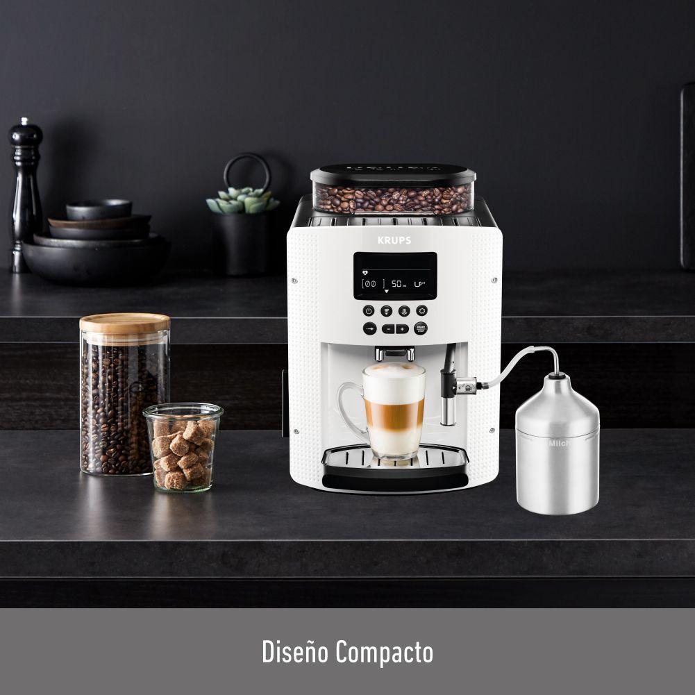 Cafetera Espresso Full Auto Display Blanca + Lechero-2