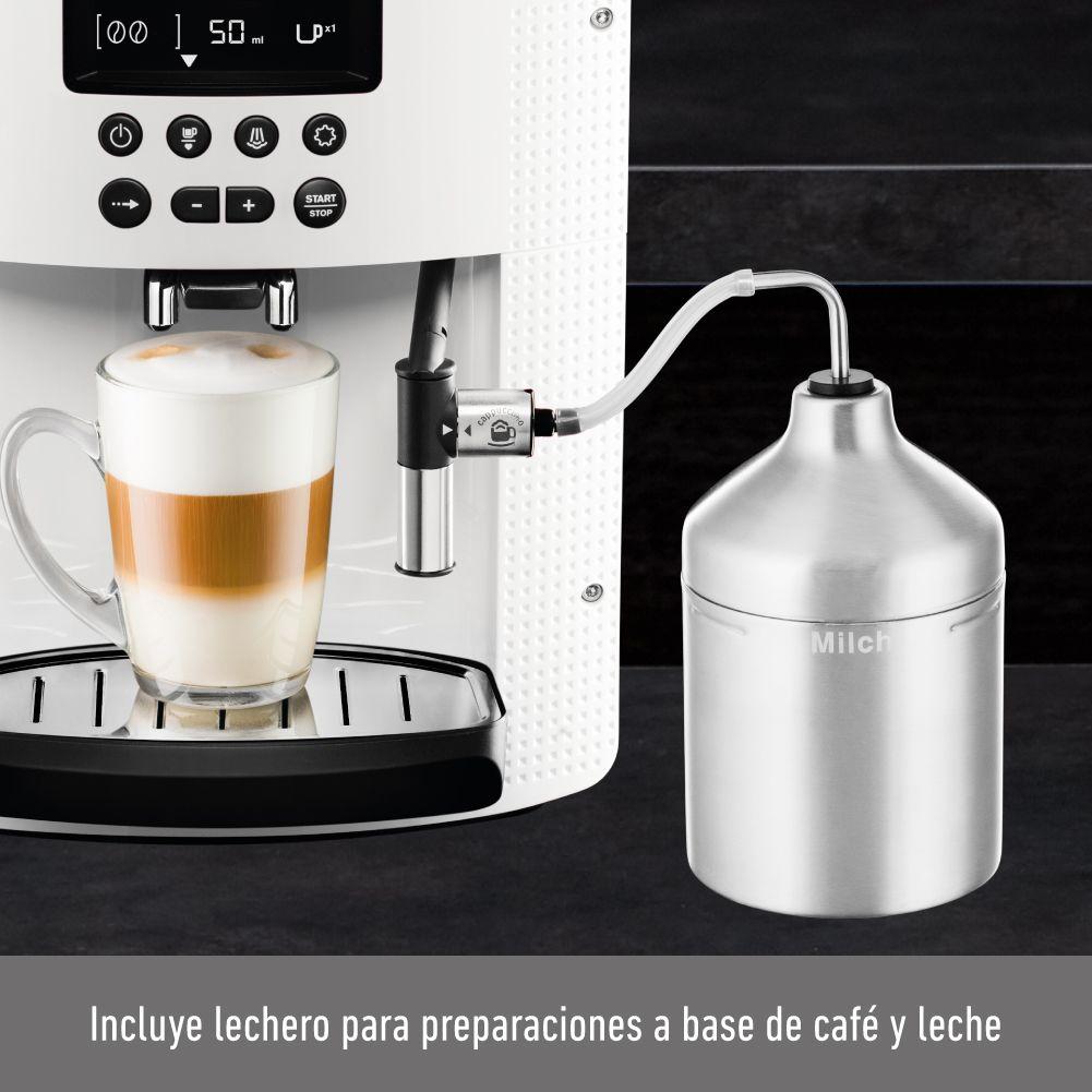 Cafetera Espresso Full Auto Display Blanca + Lechero-6