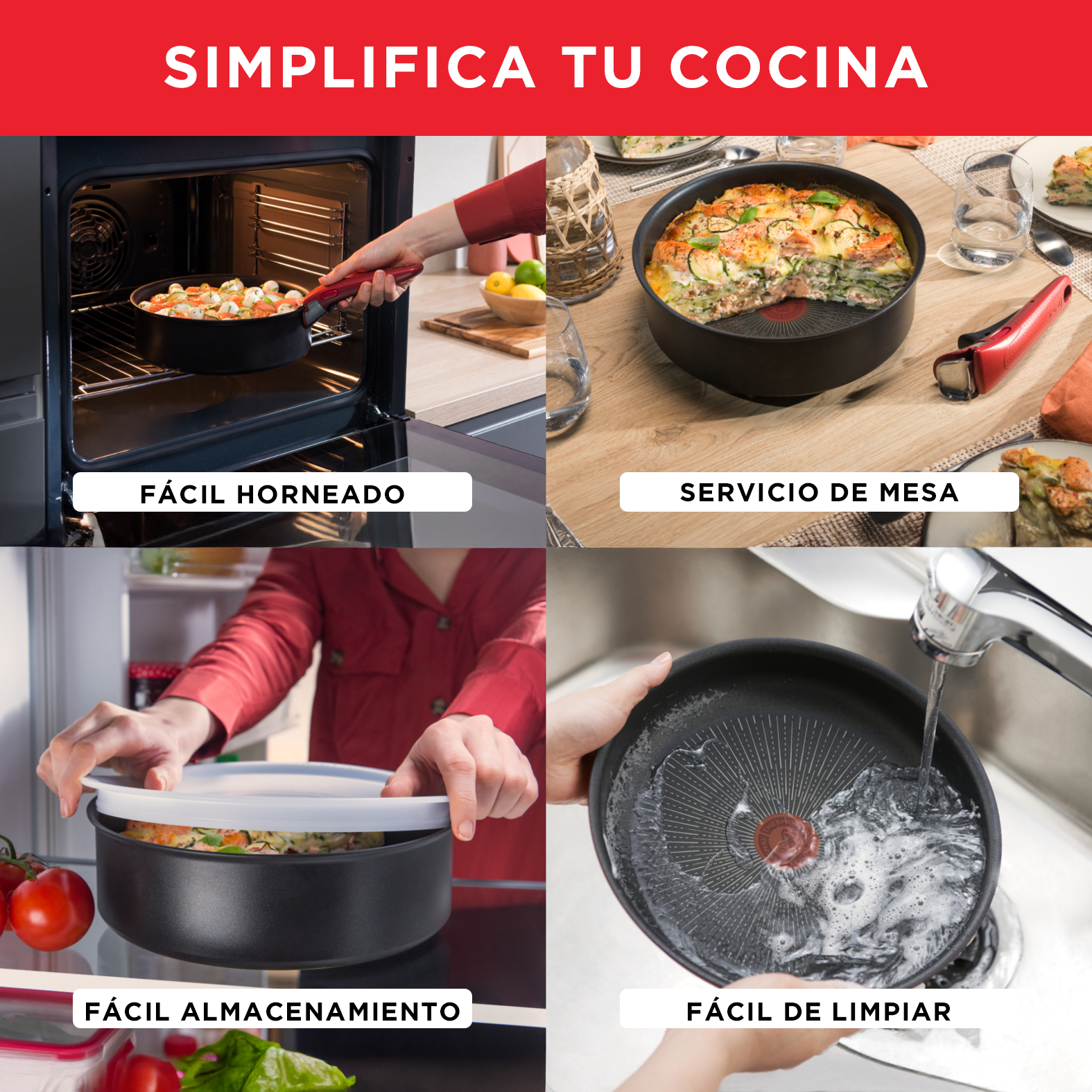 Set 3 ollas antiadherente 16/18/20 cm + mango Ingenio Tefal-2