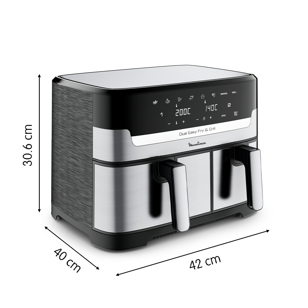 Freidora de aire Easy Fry & Grill Dual 8,3L-7