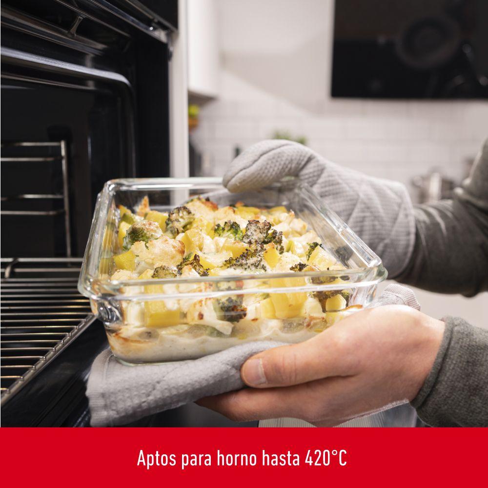 Contenedor de alimentos Masterseal Glass Set 3 piezas rectangular 450ml-4
