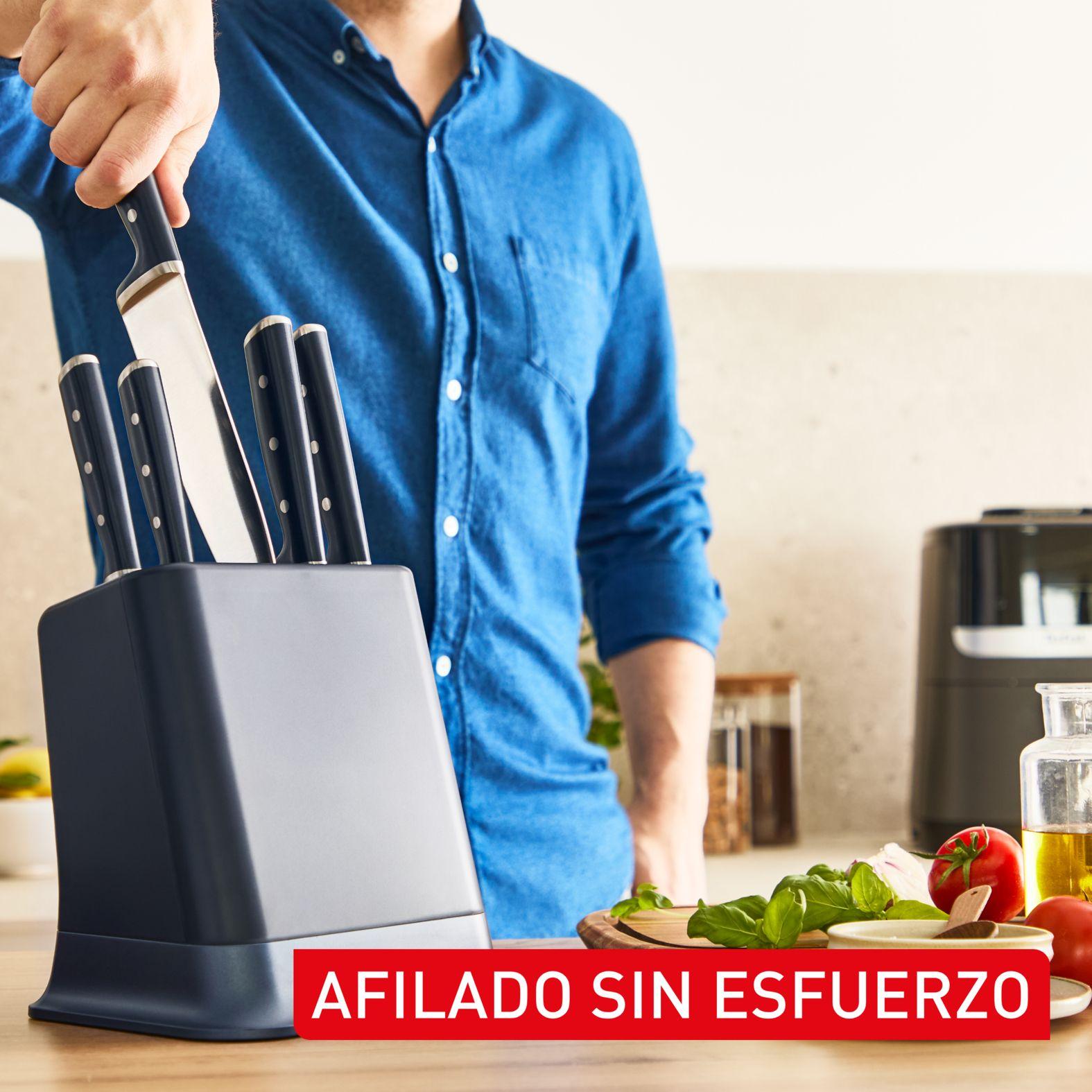 Set taco de 5 Cuchillos Con Afilador Eversharp Pro Tefal-3