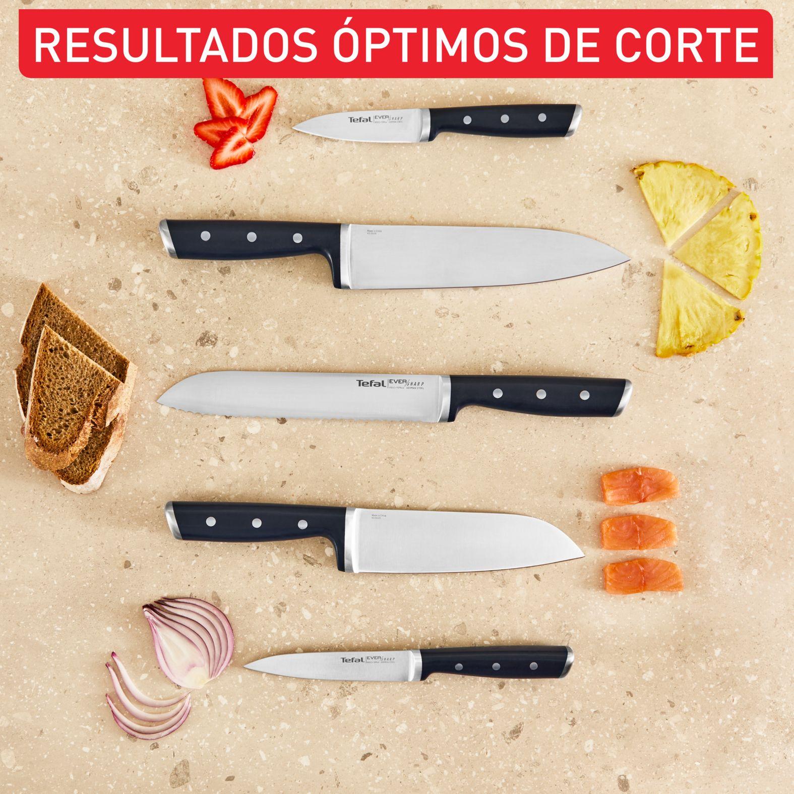 Set taco de 5 Cuchillos Con Afilador Eversharp Pro Tefal-4