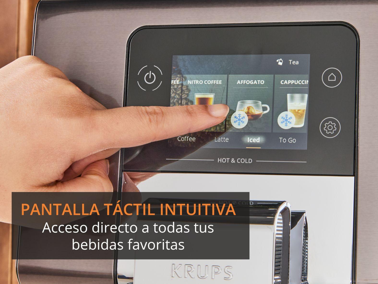 Cafetera Espresso Intuition HOT & COLD TITANIUM Touch Krups-2