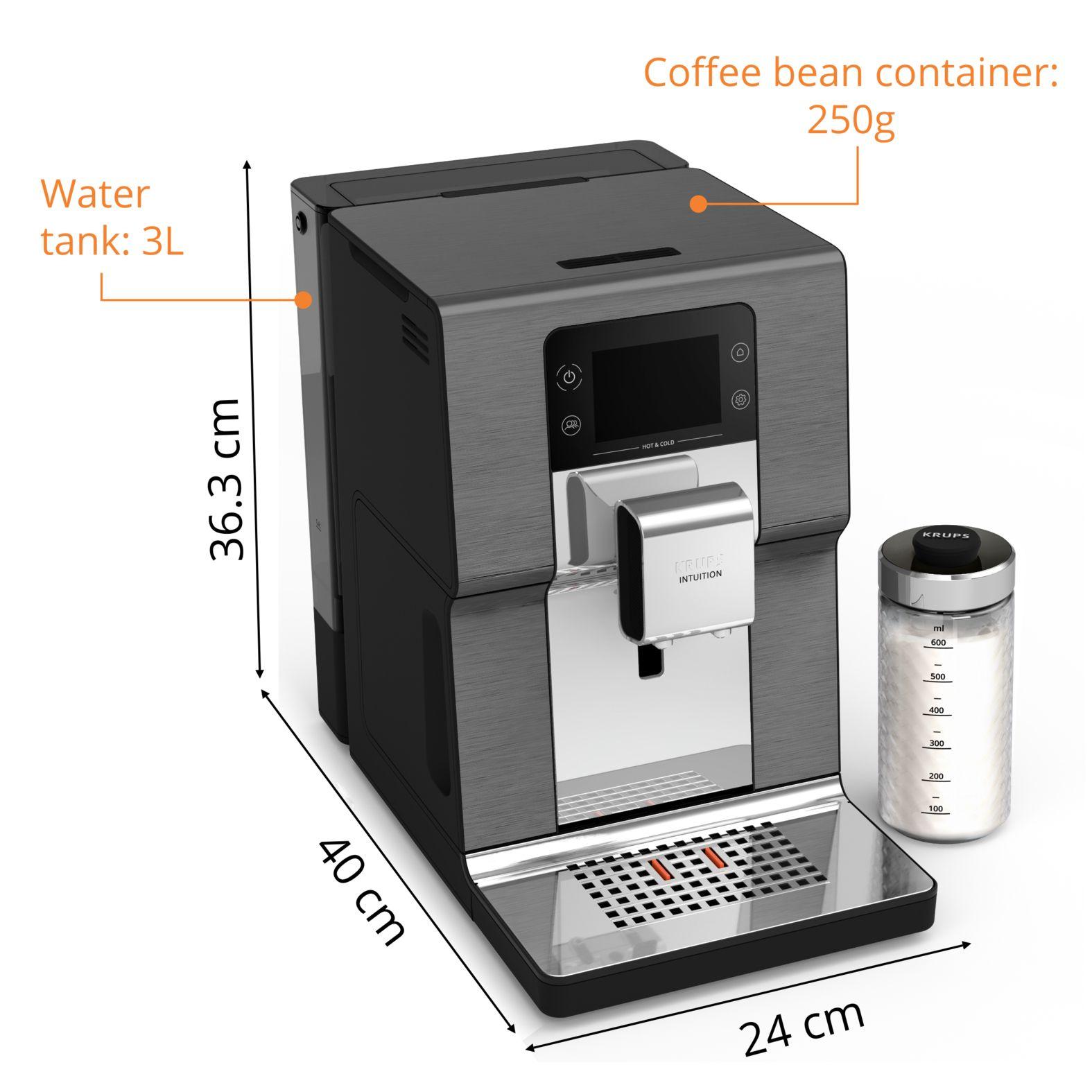 Cafetera Espresso Intuition HOT & COLD TITANIUM Touch Krups-6
