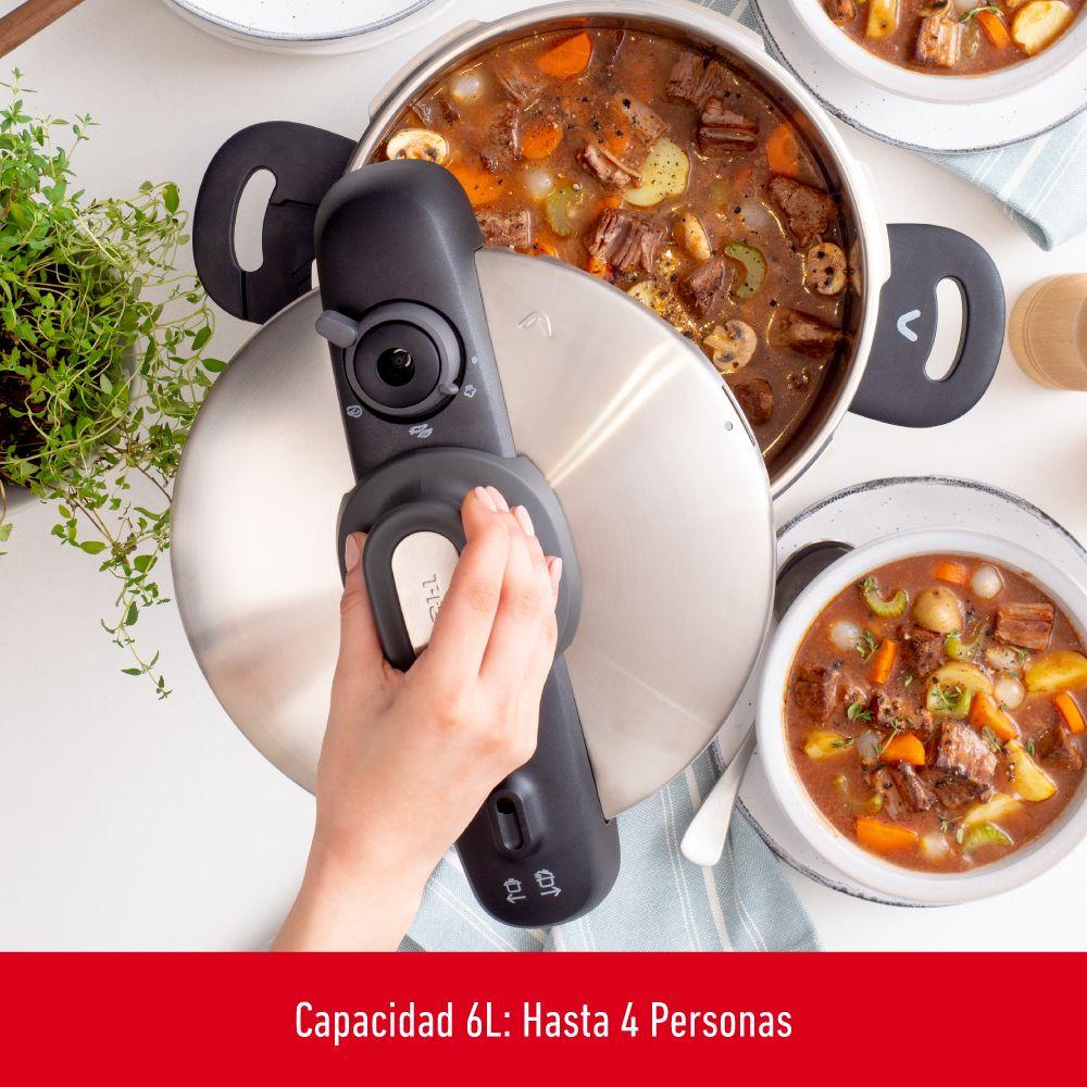 Olla a Presión Secure Compact 6L Acero InoxidableTefal-2