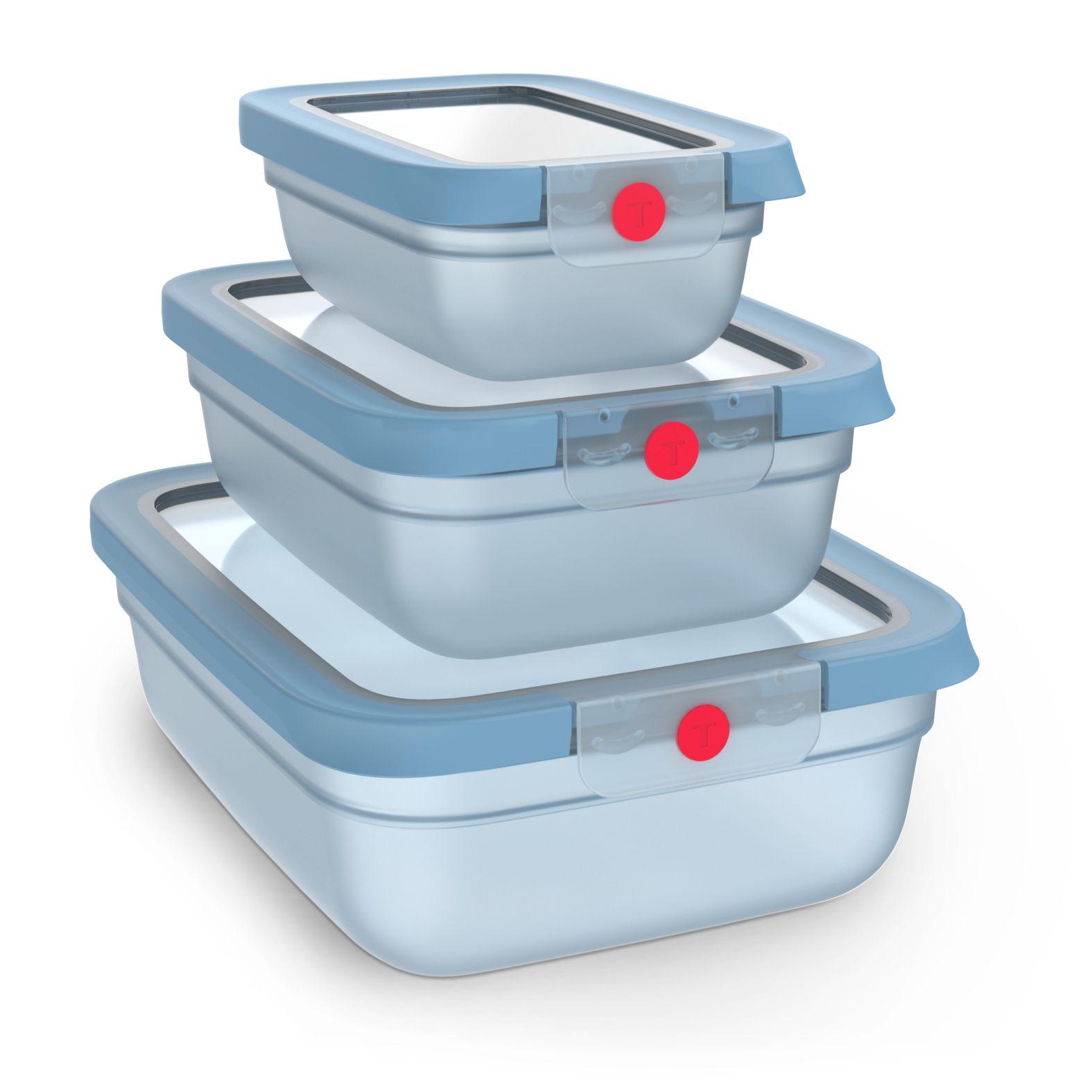 Contenedor hermetico de alimentos ONECLICK Azul 0,5/1,2/2,3L Tefal-0