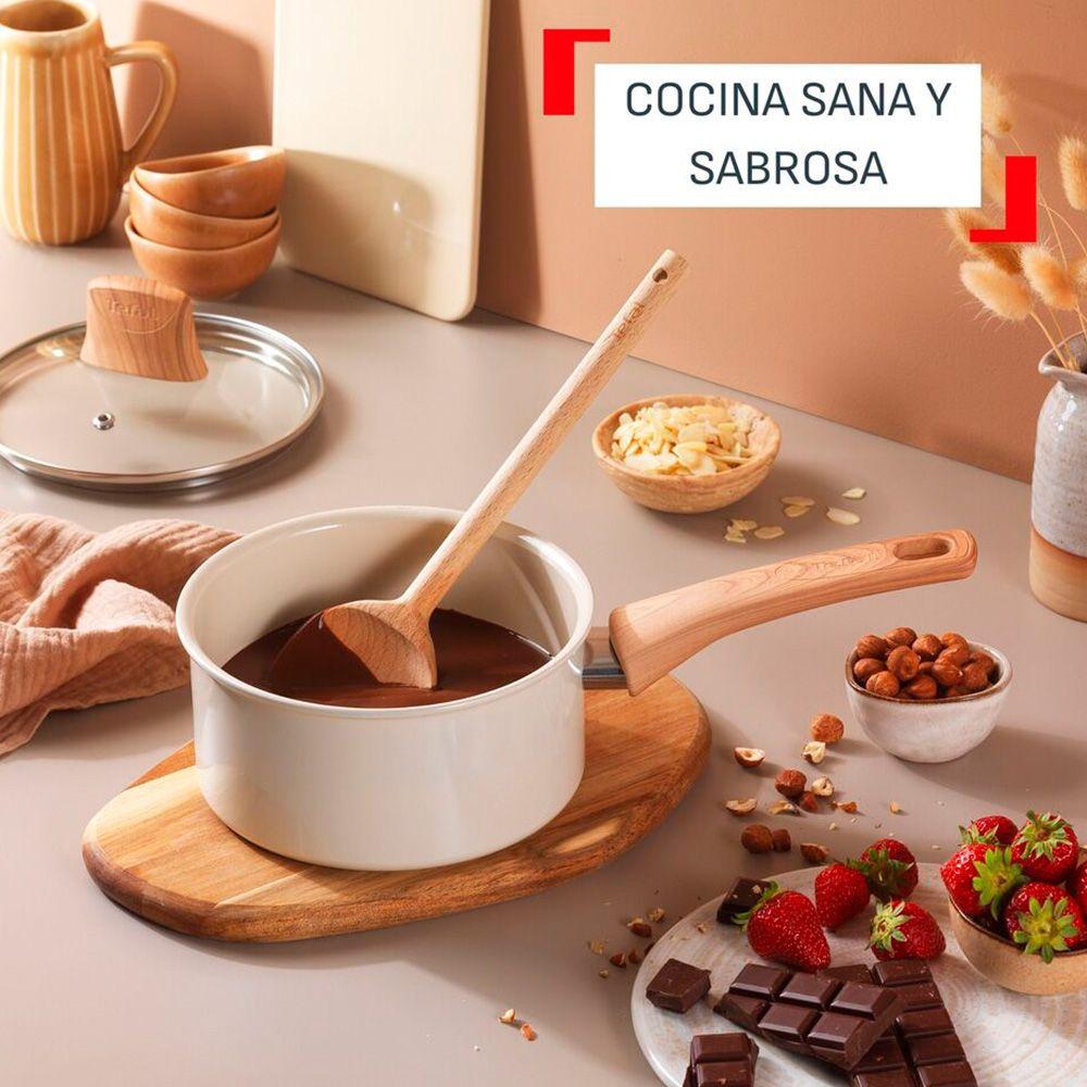 Bateria De Cocina Ceramica Antiadherente Bright 7 Piezas Beige Tefal-2