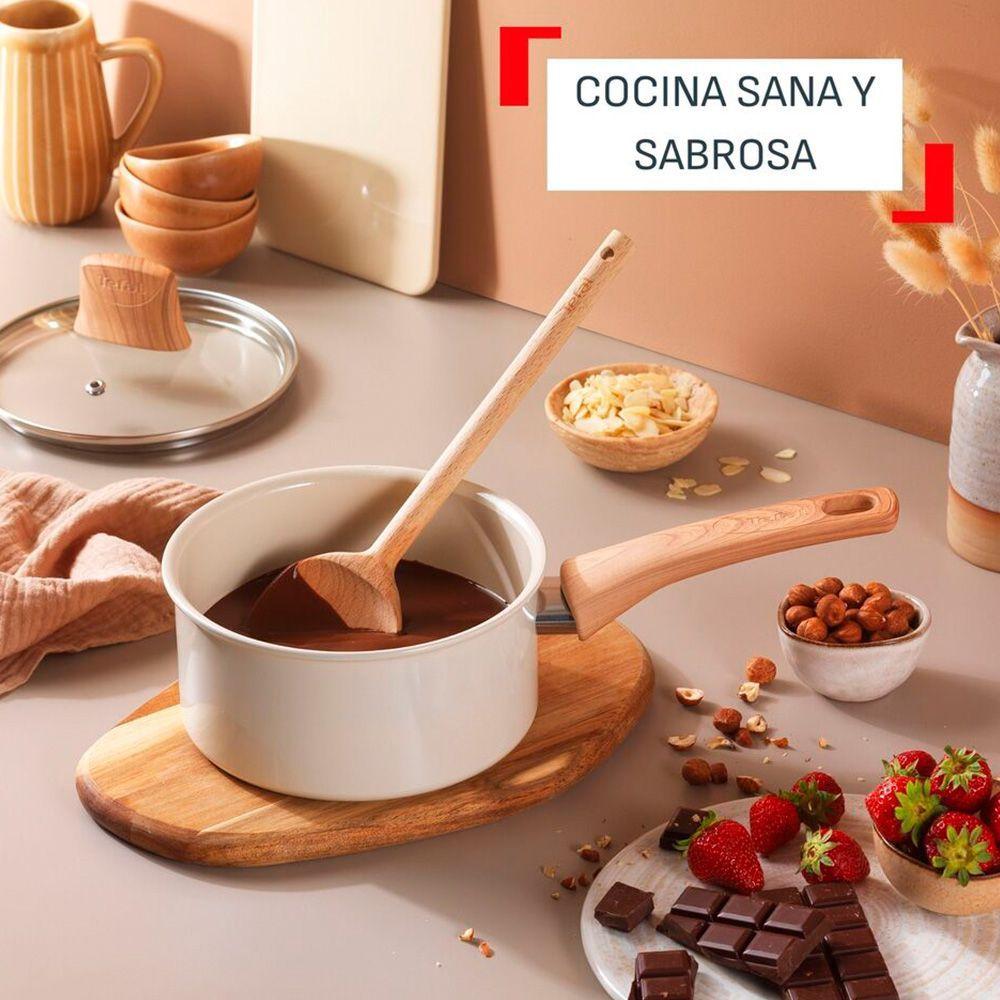 Bateria De Cocina Ceramica Antiadherente Bright 7 Piezas Beige Tefal-2
