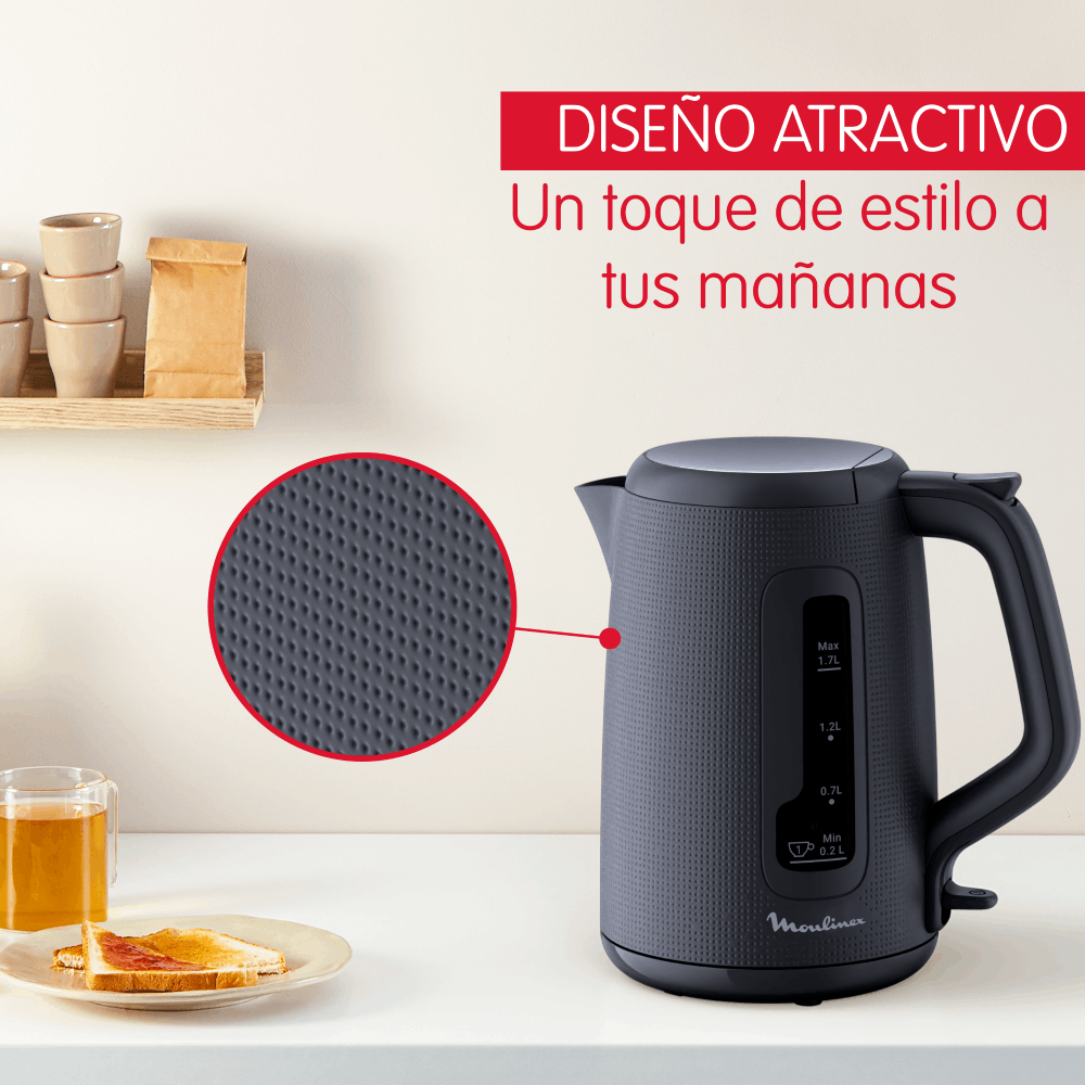 Hervidor Morning 1,7L Negro Moulinex-3