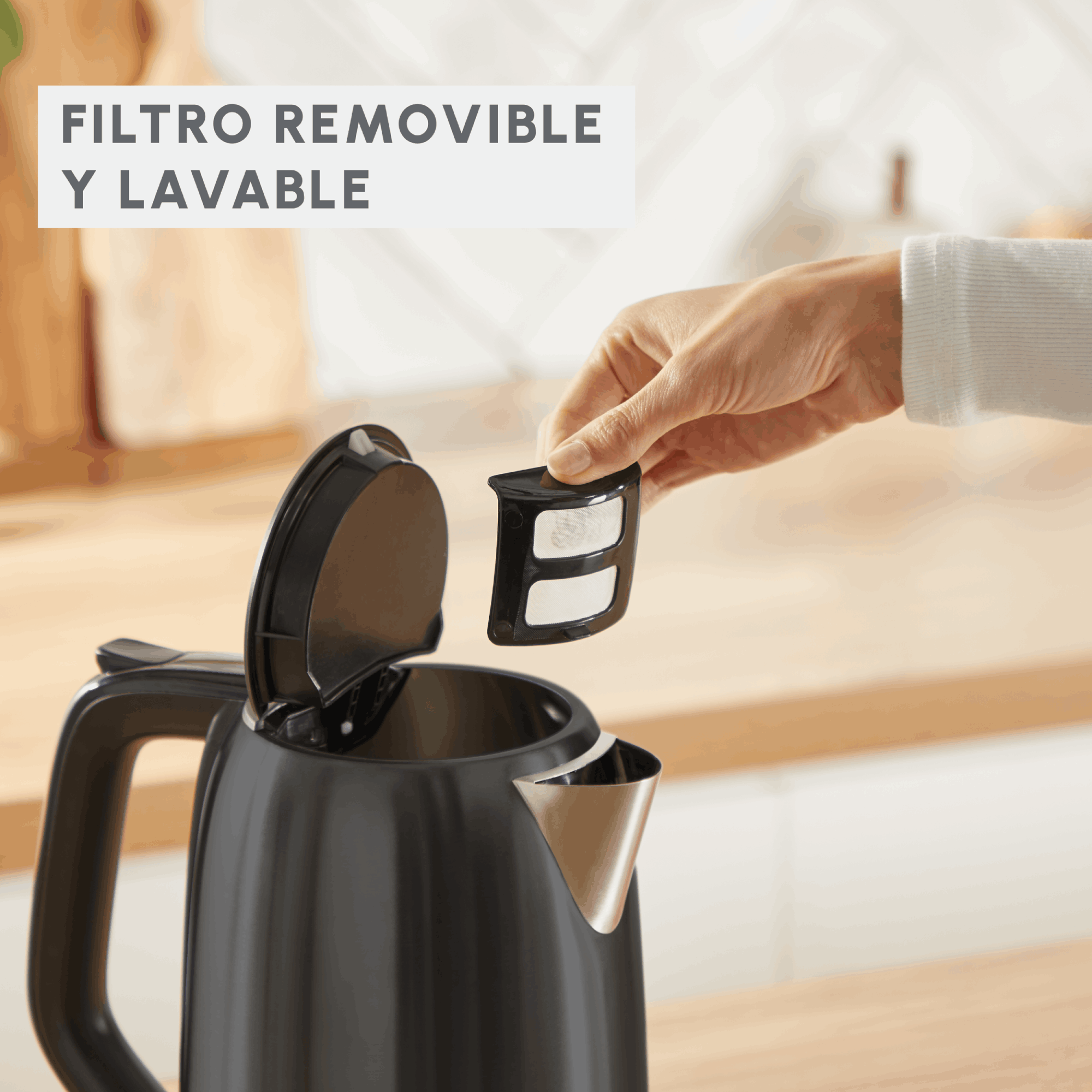 Hervidor Subito 5 1,7 L Inox Negro Moulinex-1