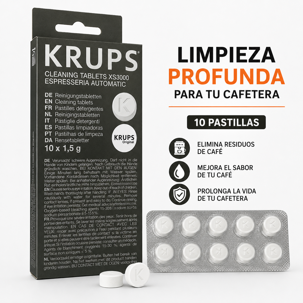 Tabletas de Limpieza Cafeteras Krups-0