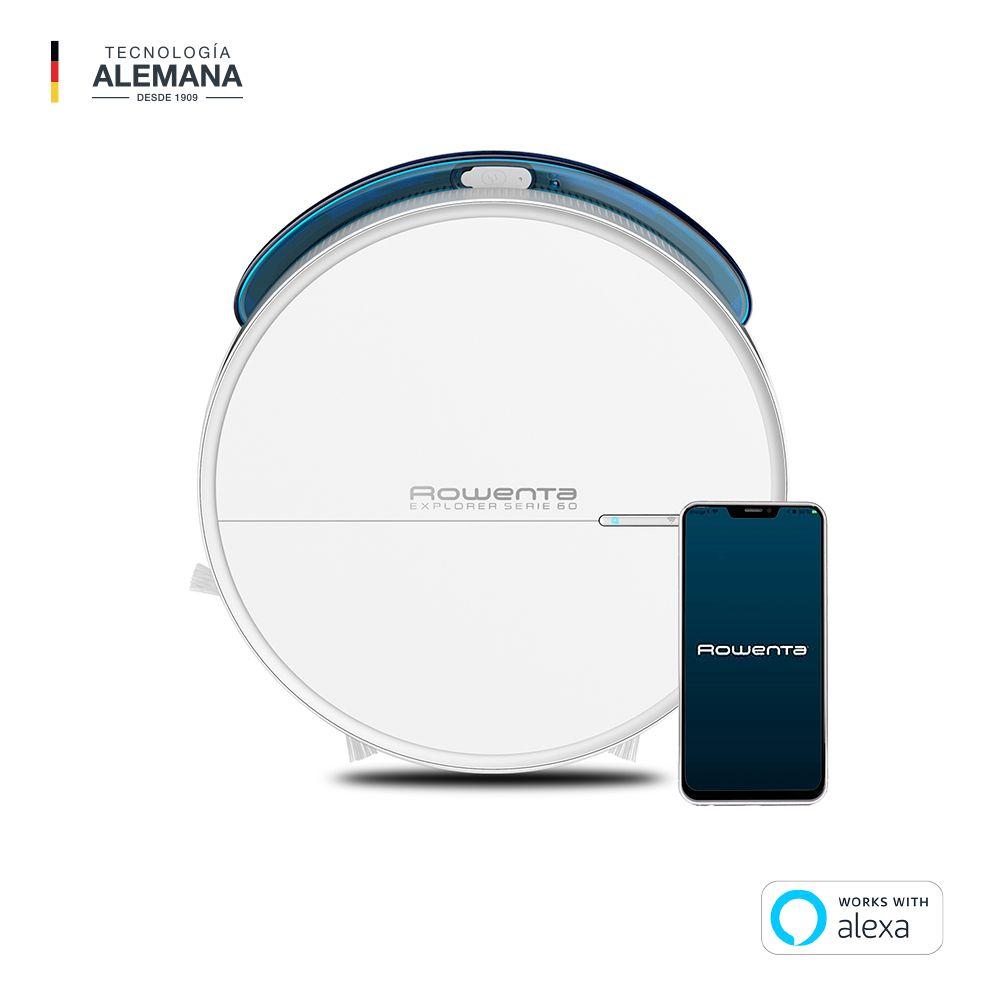 Robot Aspiradora X-plorer Serie 60 Allergy Connect Wifi Mopa RR7447WH-1