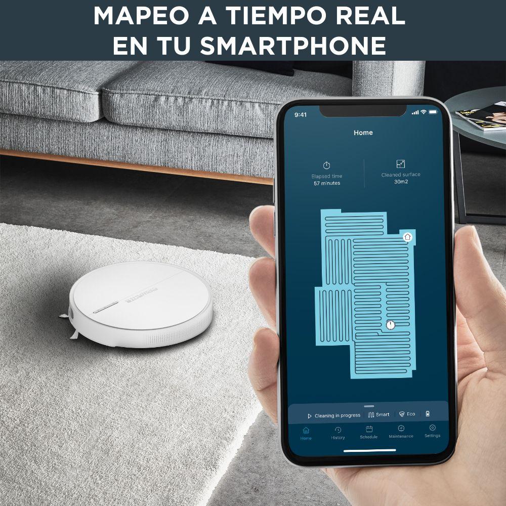 Robot Aspiradora X-plorer Serie 60 Allergy Connect Wifi Mopa RR7447WH-4