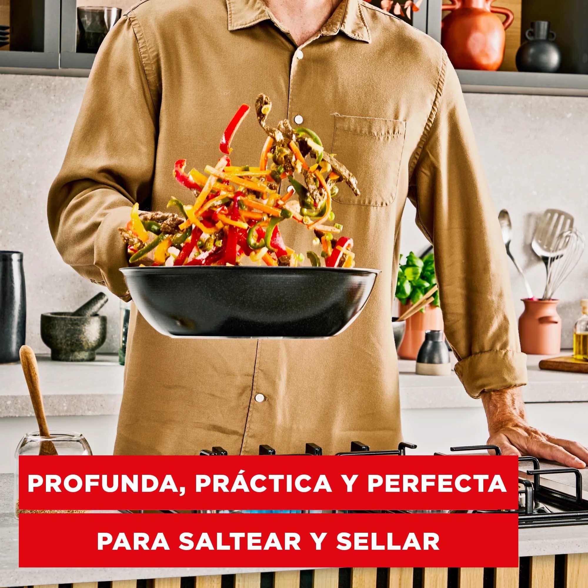 Wok 28 CM Excellence Ceramica FusionCore Tefal-4