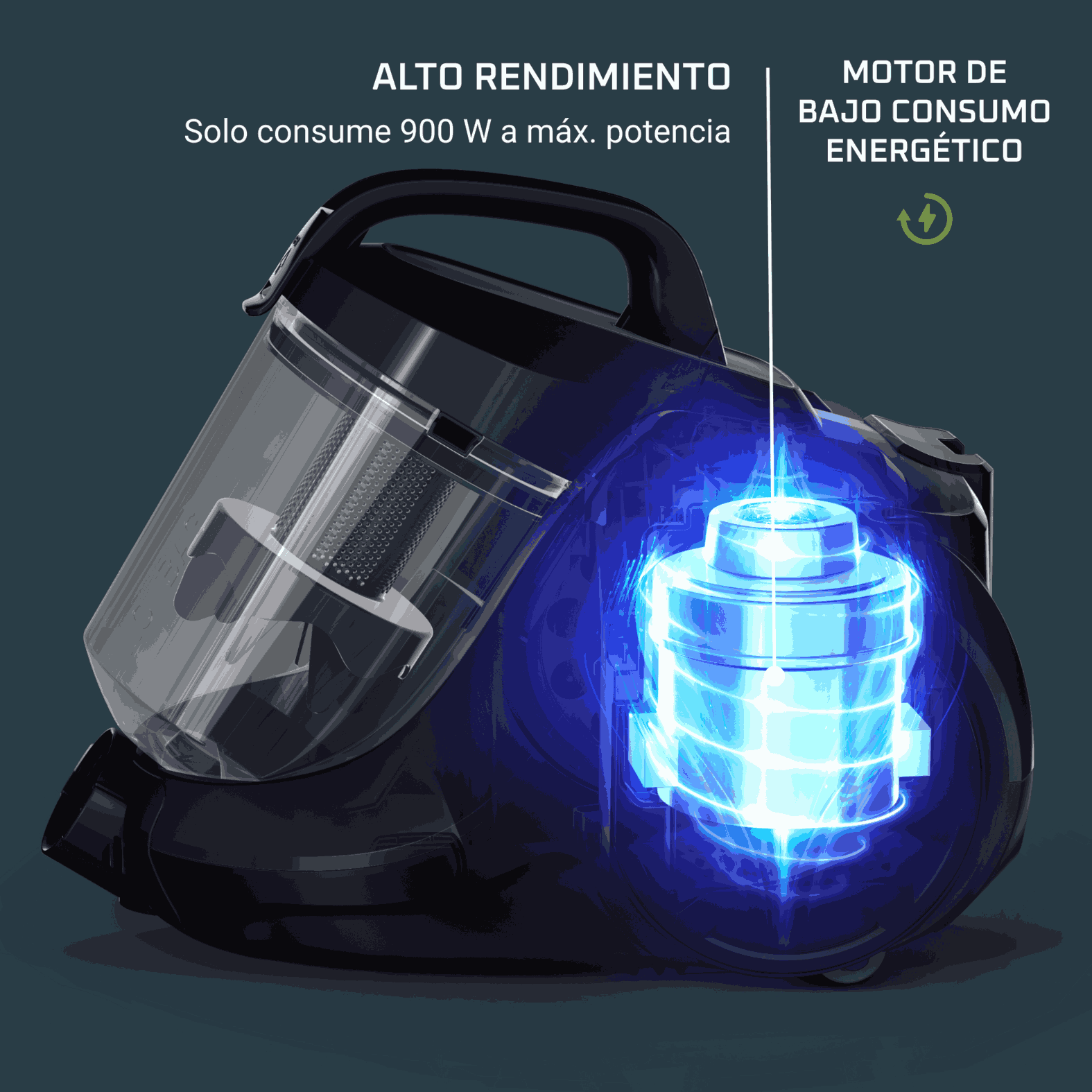 Aspiradora De Arrastre Ciclónica Swift Power Azul 1.5L Rowenta-2