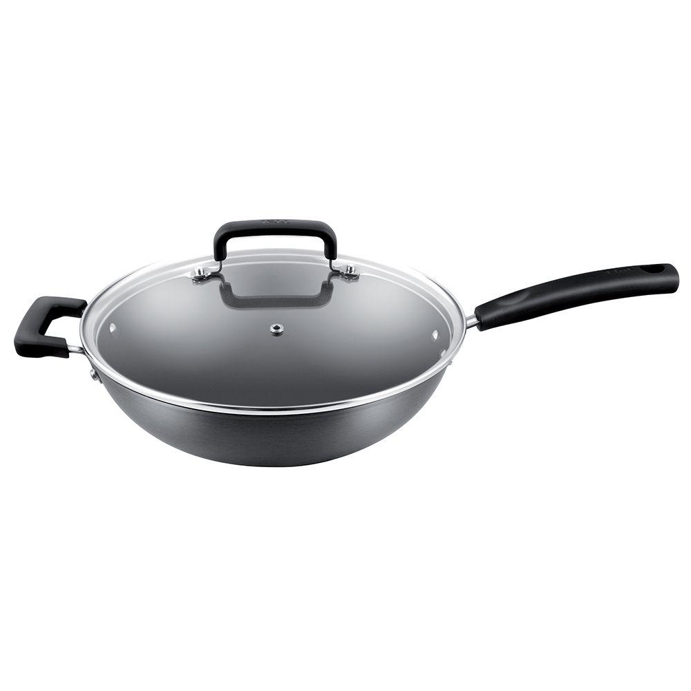 Wok 30 cm con Tapa Anodizado-0
