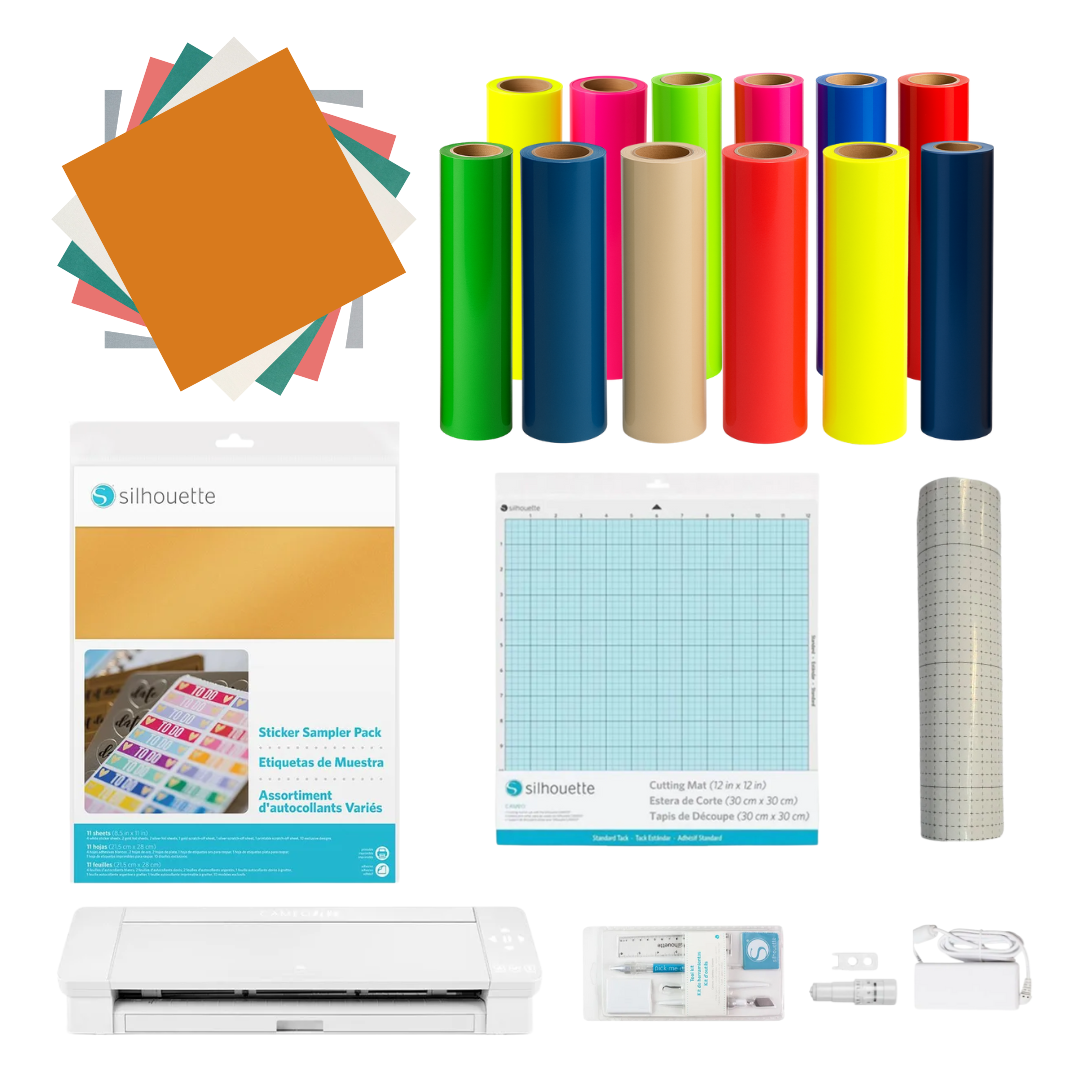 Kit Plotter Silhouette Cameo 4 Plus Vinilos y Herramientas -1