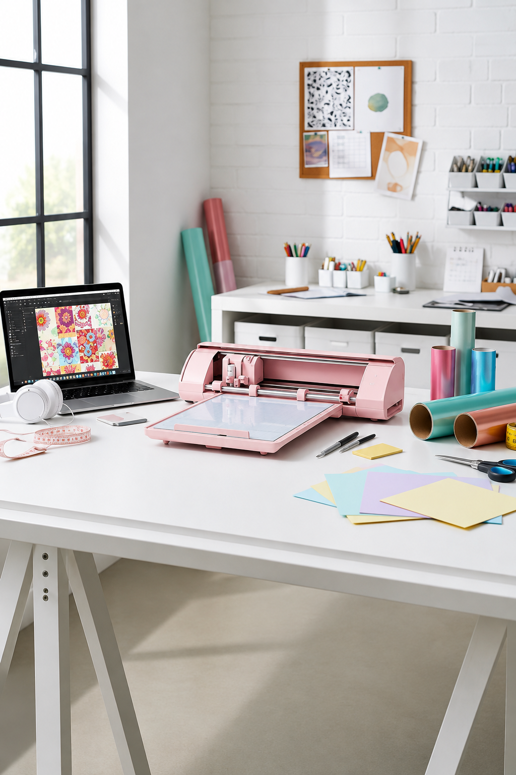 Kit Full Plotter de Corte Cameo 5 Alpha Rosa Silhouette-4