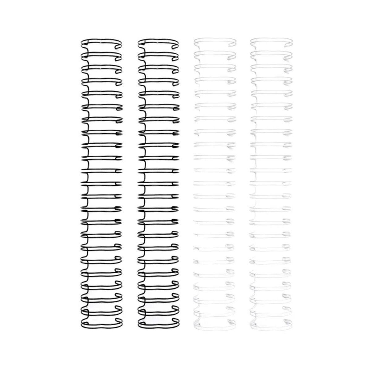 Espirales Cinch 1" Blanco y Negro - 4 Unid American Craft-0