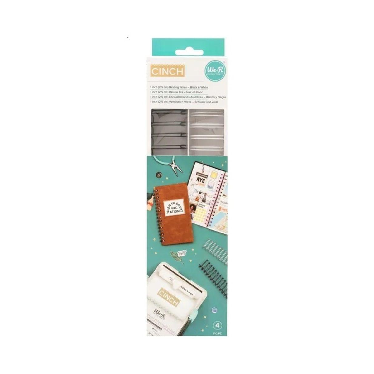 Espirales Cinch 1" Blanco y Negro - 4 Unid American Craft-1