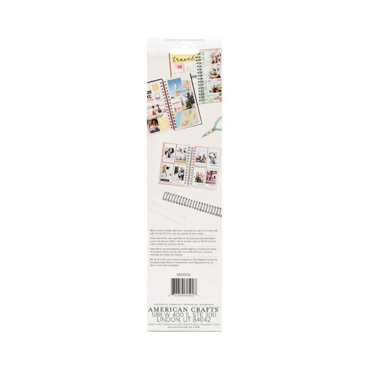 Espirales Cinch 1" Blanco y Negro - 4 Unid American Craft-2