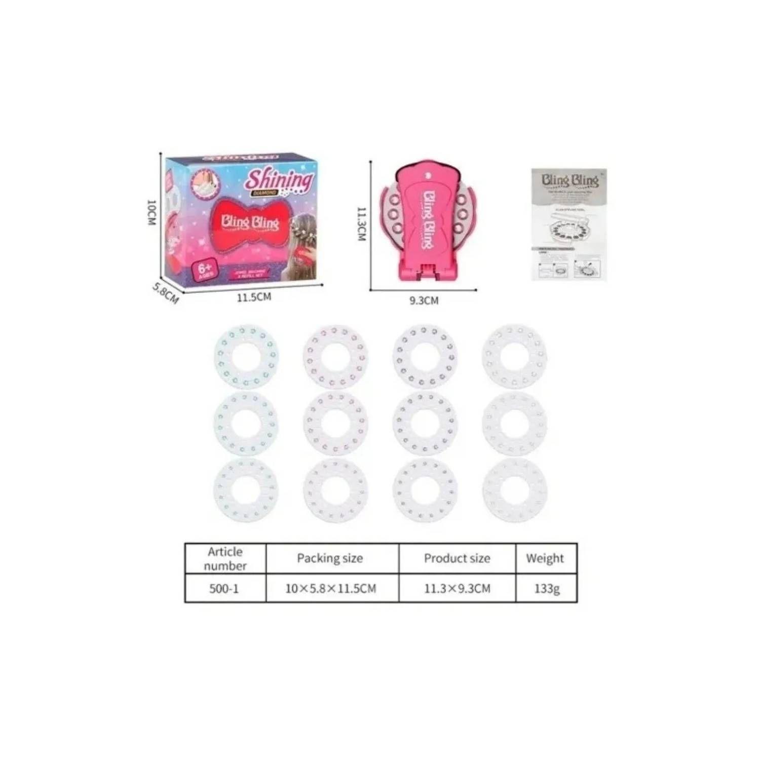 Maquina Para Adornar El Cabello Y Accesorios Con Diamantes-2