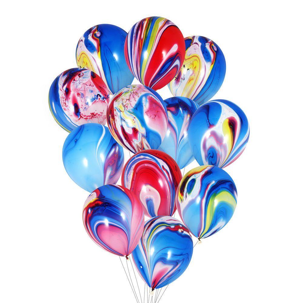 Set 12 Globos Diseño Arcoíris Colores Surtidos-1
