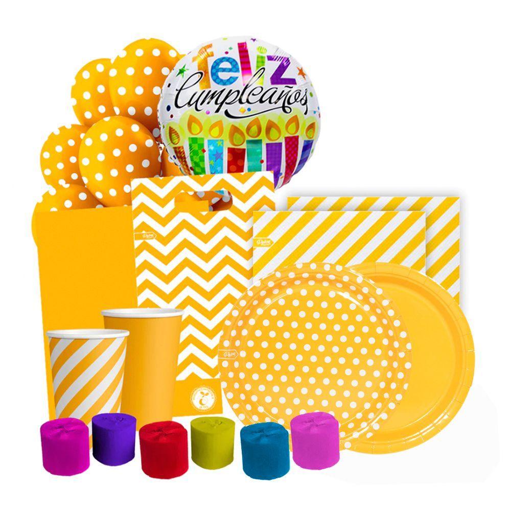 Pack Celebraciones Cumpleaños Color Naranja-0