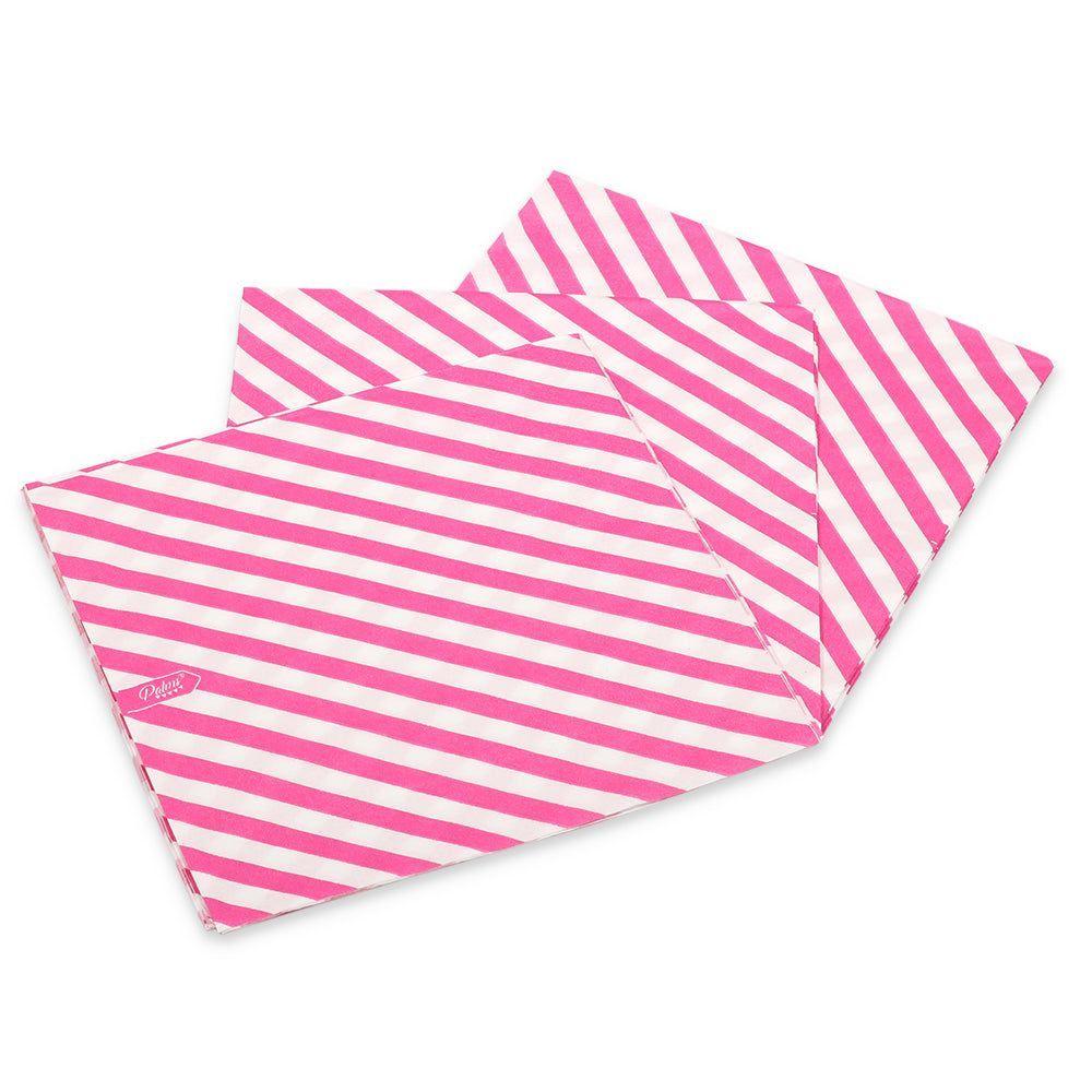 Set 24 Servilletas Diseño Líneas Fucsia-1