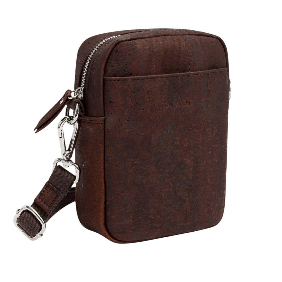 Bolso Corkor Bandolera Vertical Corcho Cuero Vegano-3